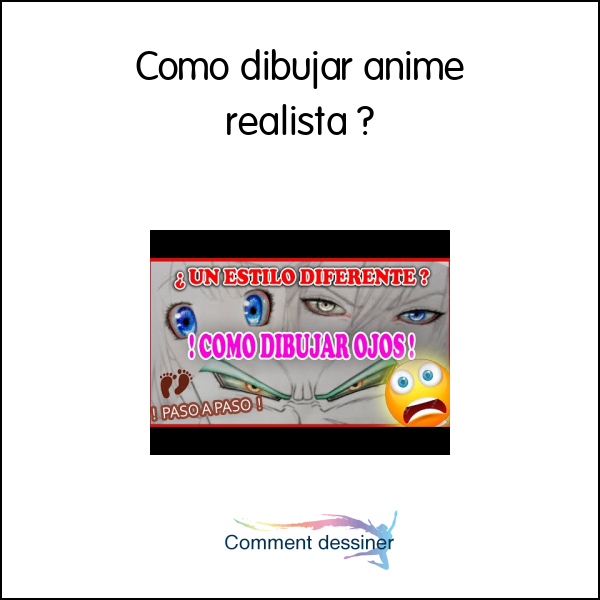 Como dibujar anime realista